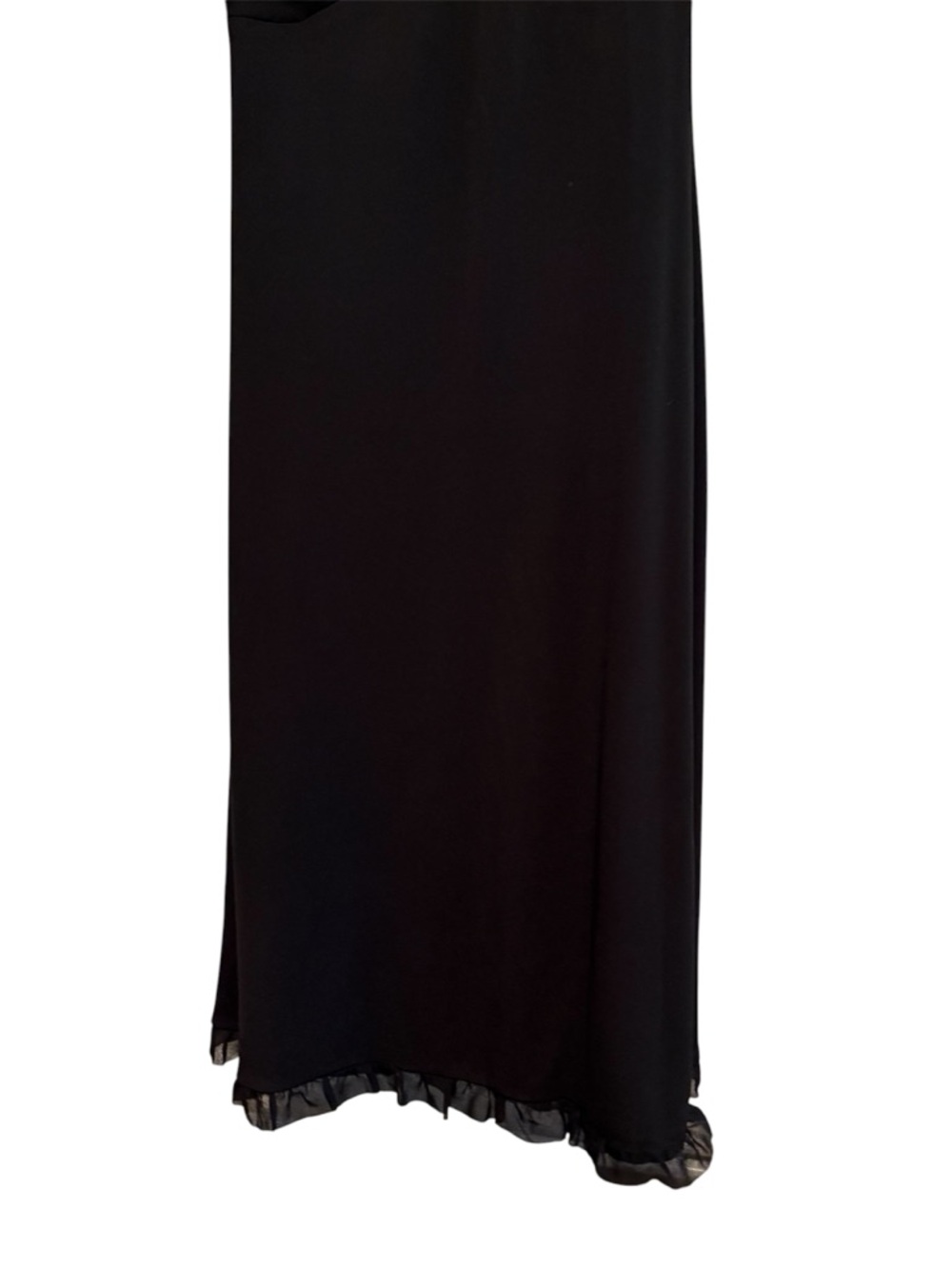 Betsey Johnson Black Midi Dress Size S Sleeveless V-Neck Feminine Flowy - Picture 8 of 8